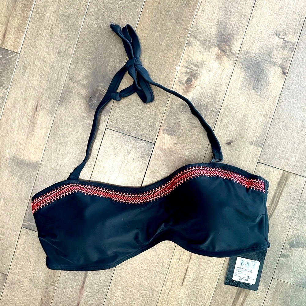 NWT RIPZONE Lylianna Bandeau Bikini Top with Removable Halter Strap